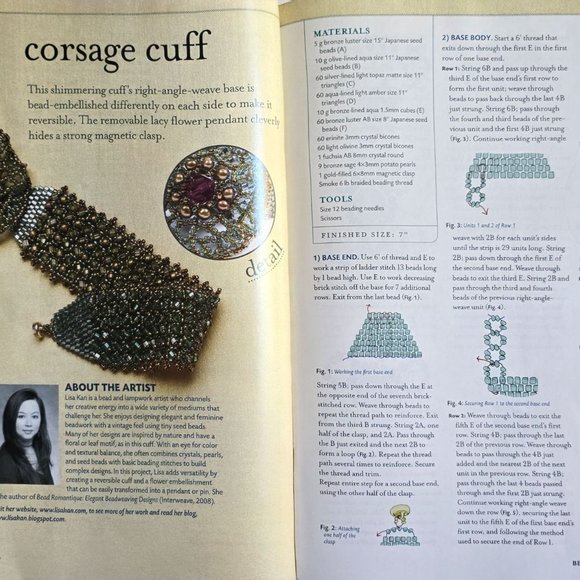 Beadwork Magazine February March 2009 Crystals Galore - Picture 8 of 12